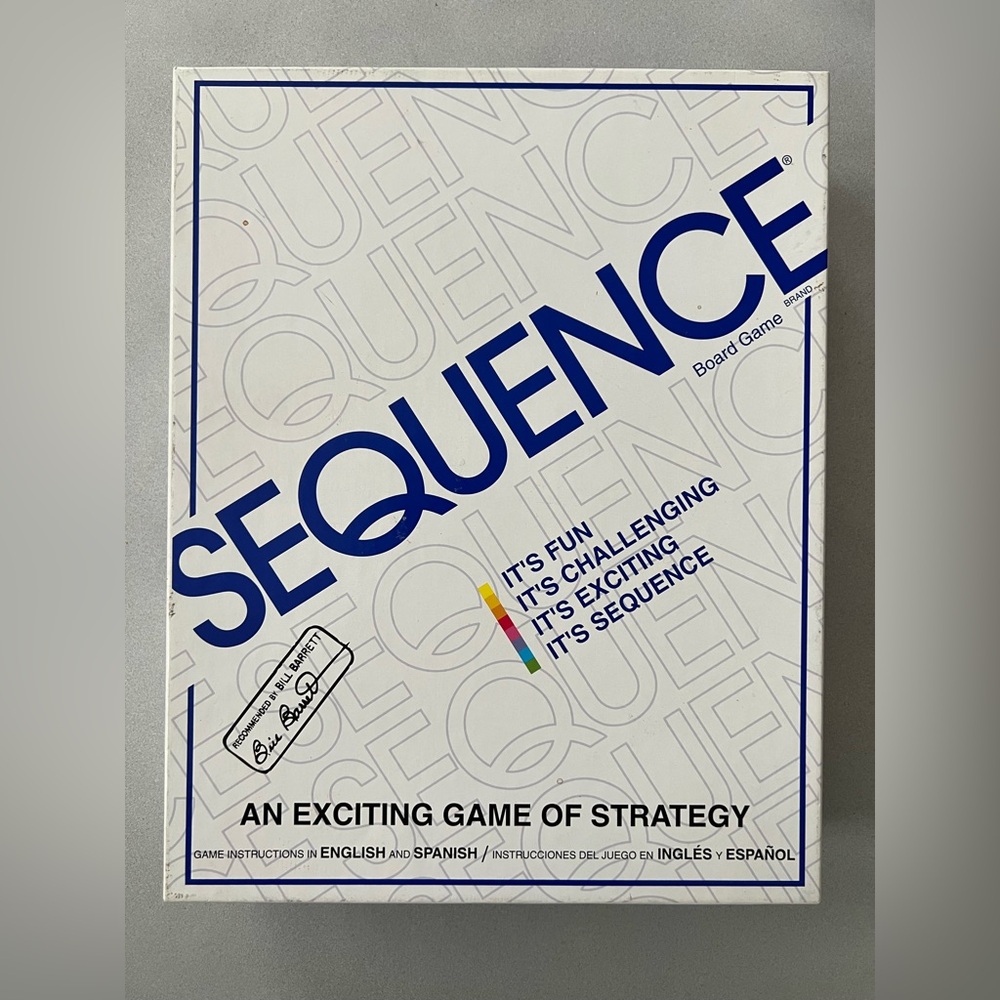 Sequence Original Sequence Game with Folding Board Cards Chips Complete